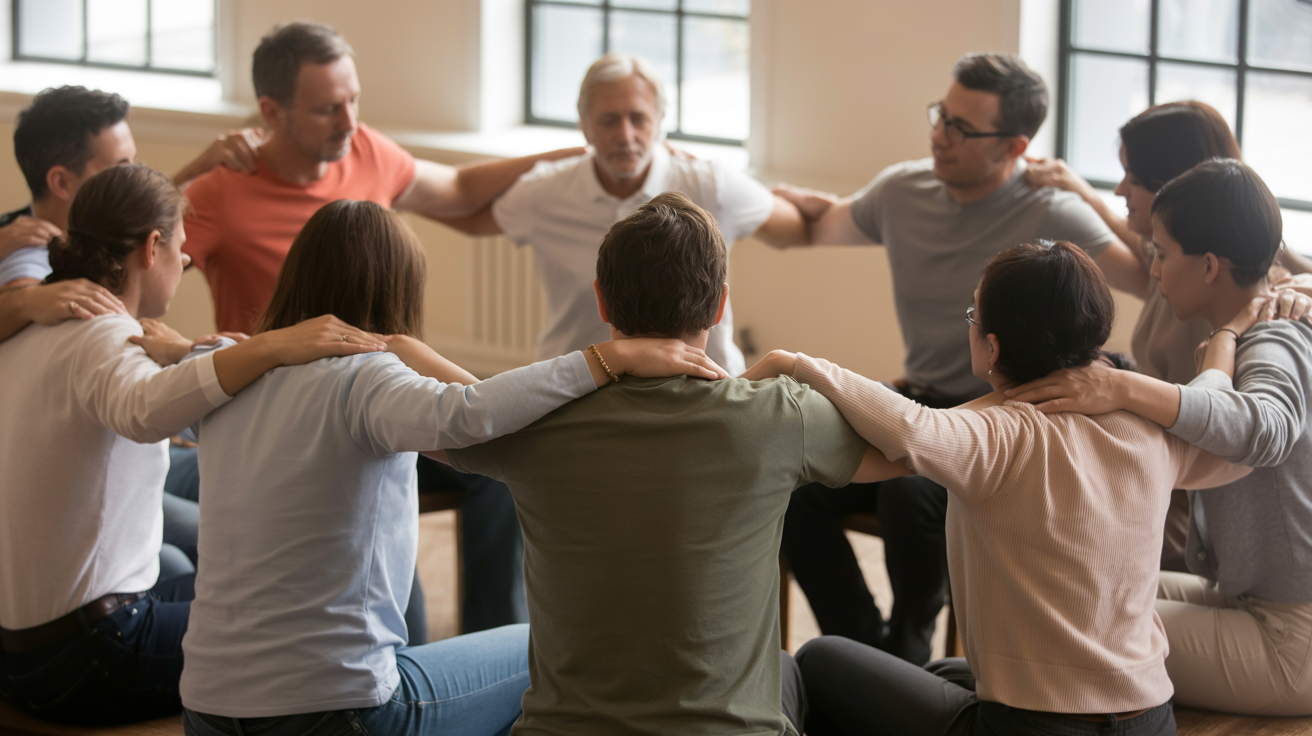 Community coming together in prayer and fellowship