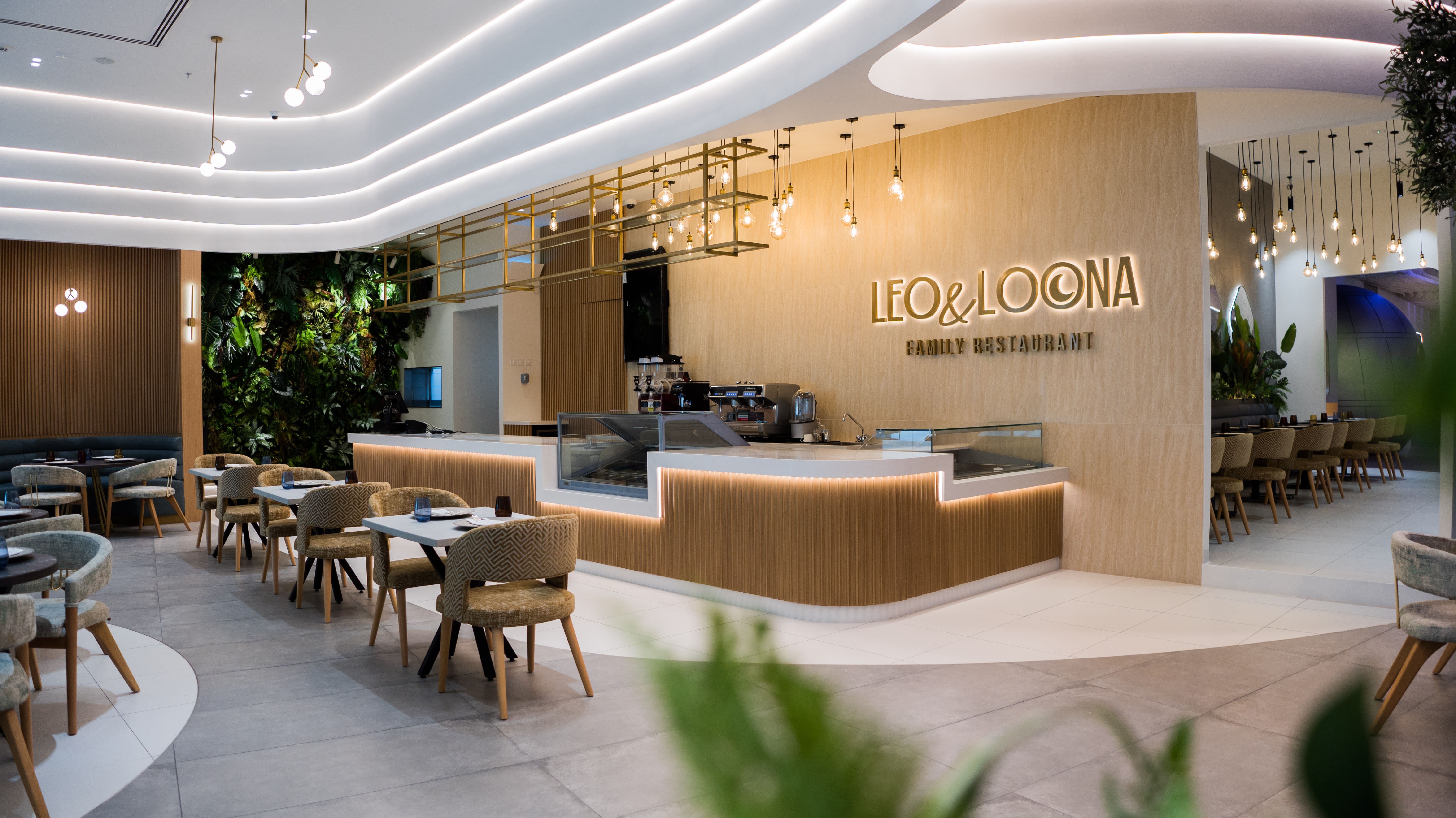 Leo and Loona restaurant and family dining area with themed decor
