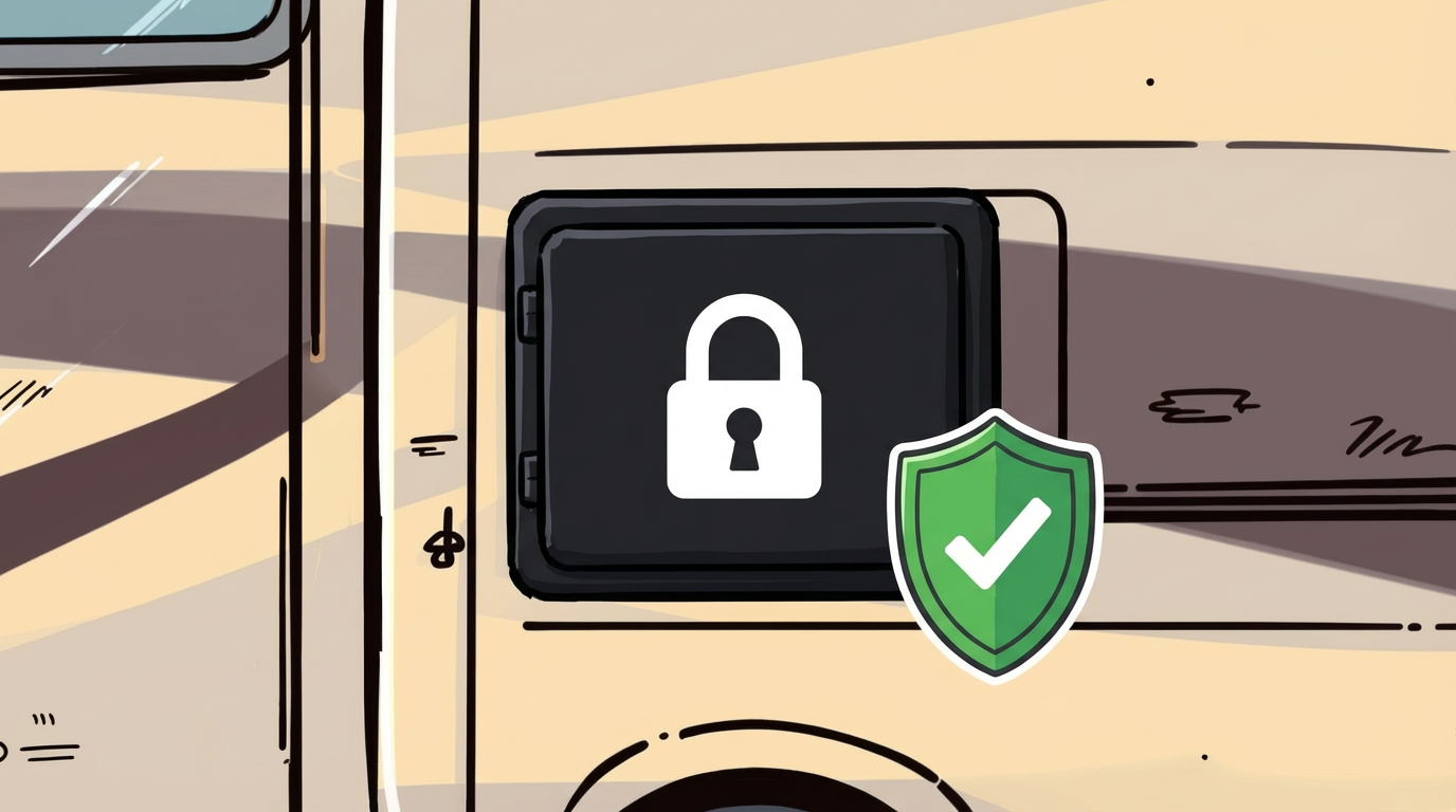 After - secured with RV Fuel Vault