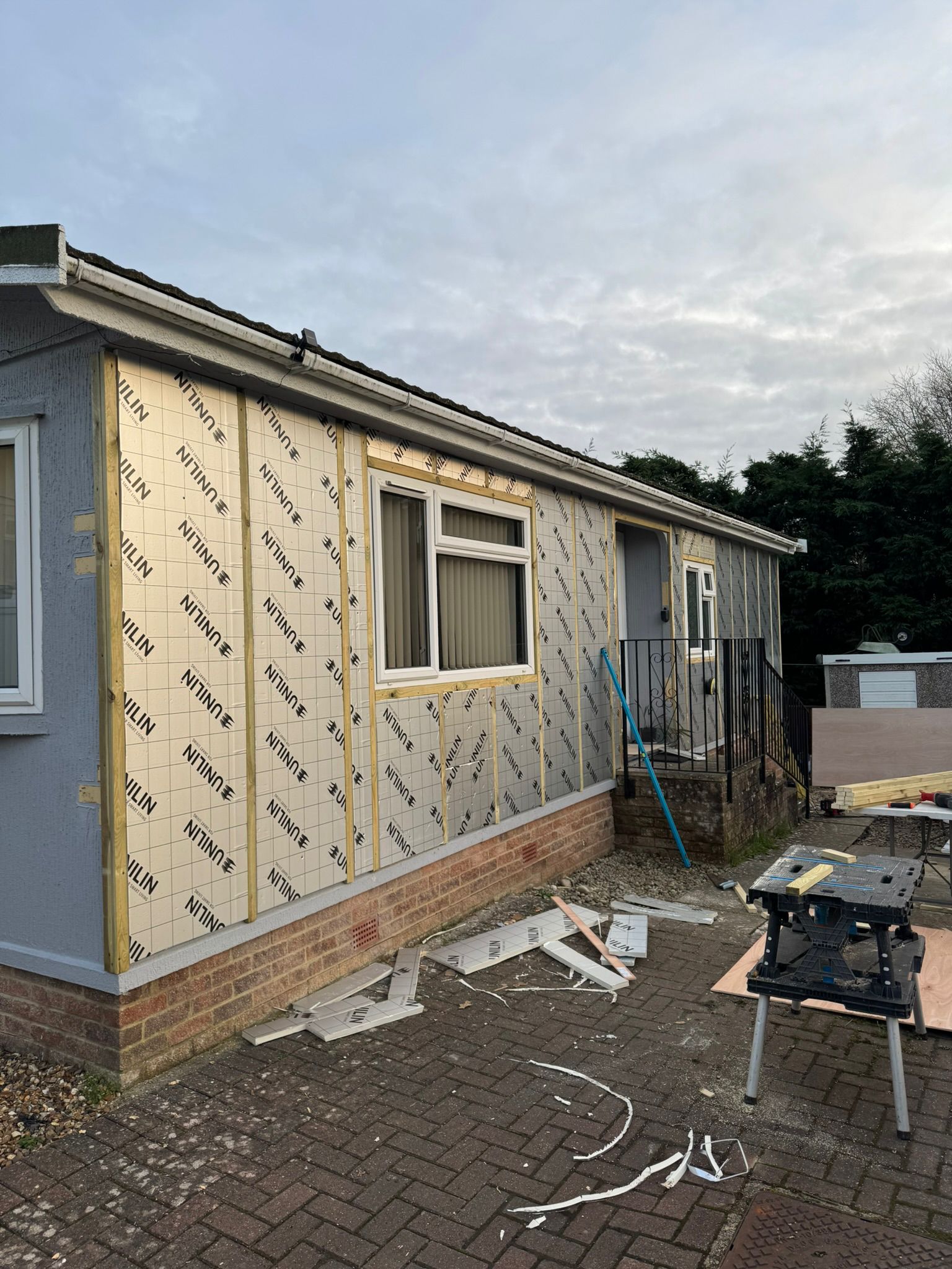 Park home exterior renovation by Pegasus Park Homes UK team