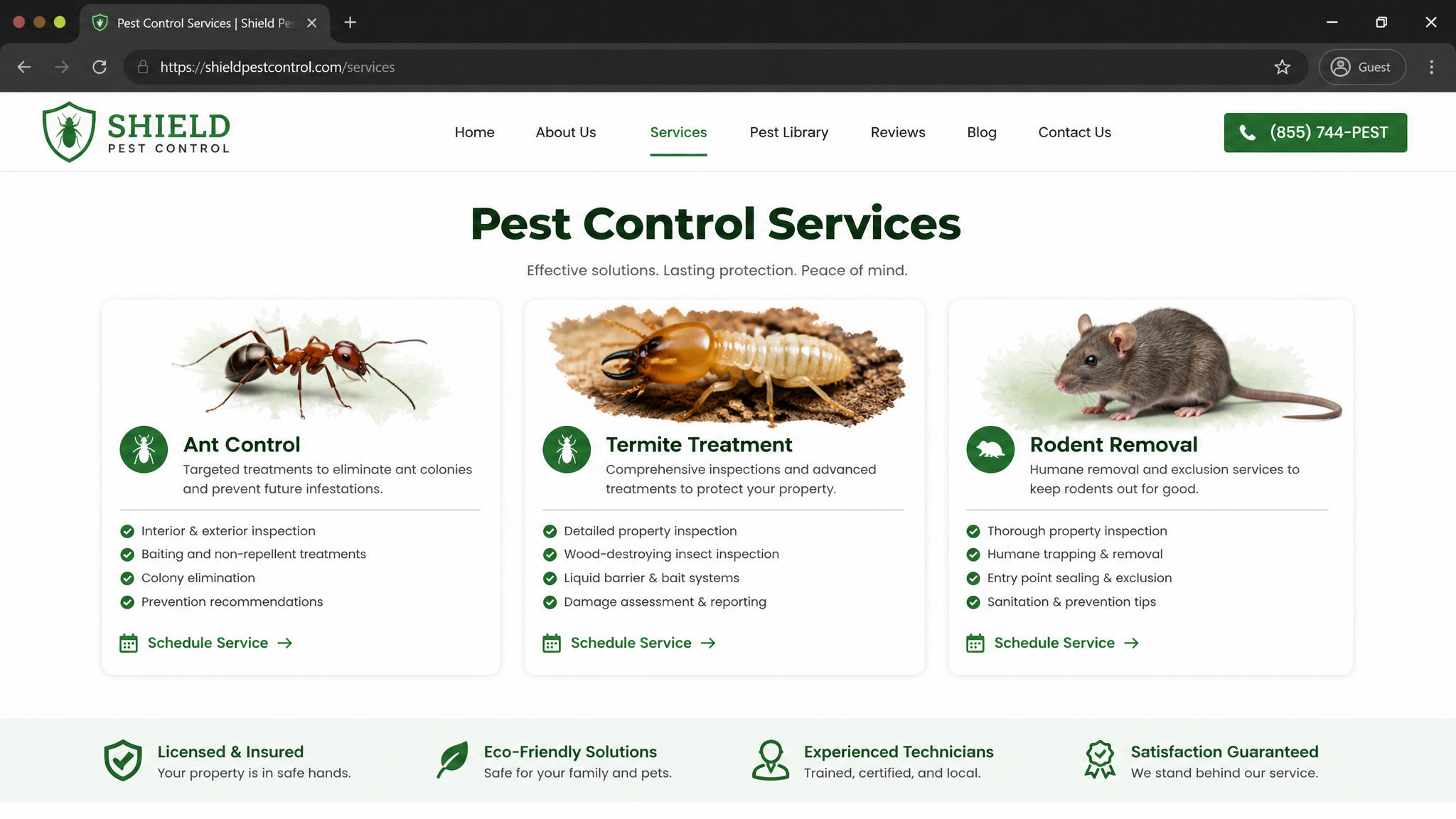 Sample — Pest Control Services