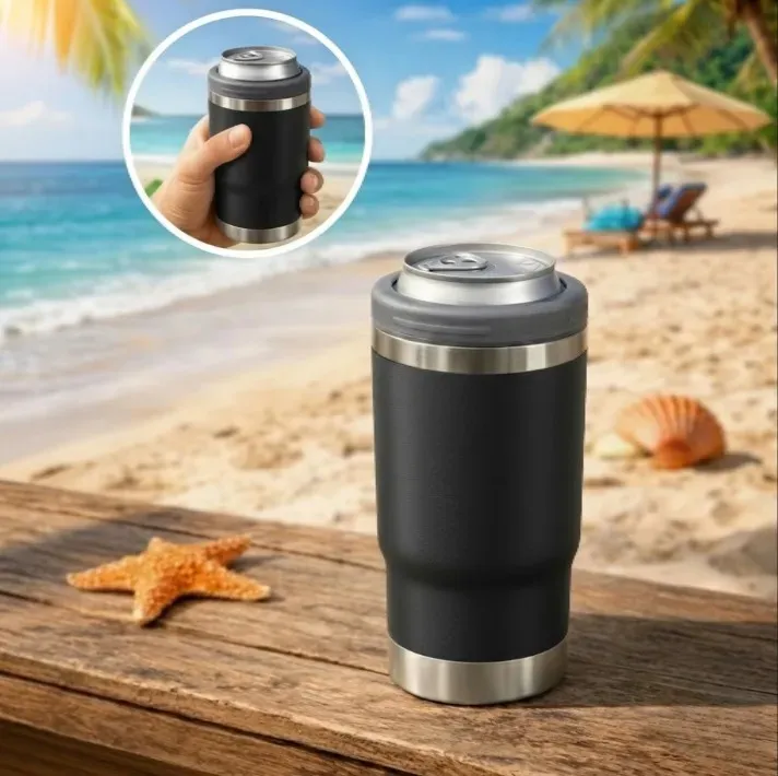 Copo Case Térmico 420ml usado como porta-lata