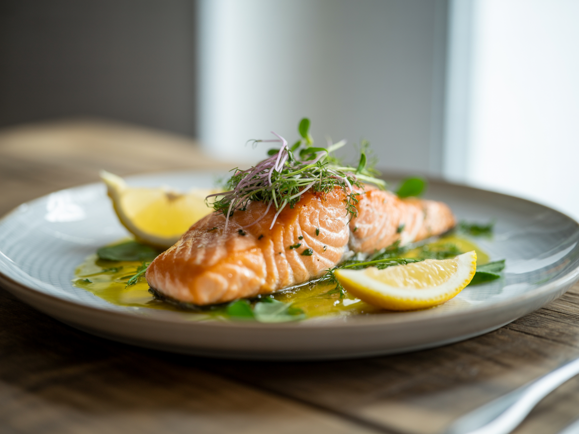 Citrus-Glazed Salmon with Cannabis Butter