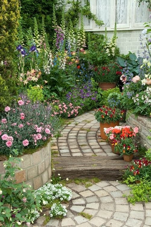 Beautiful garden pathway landscape
