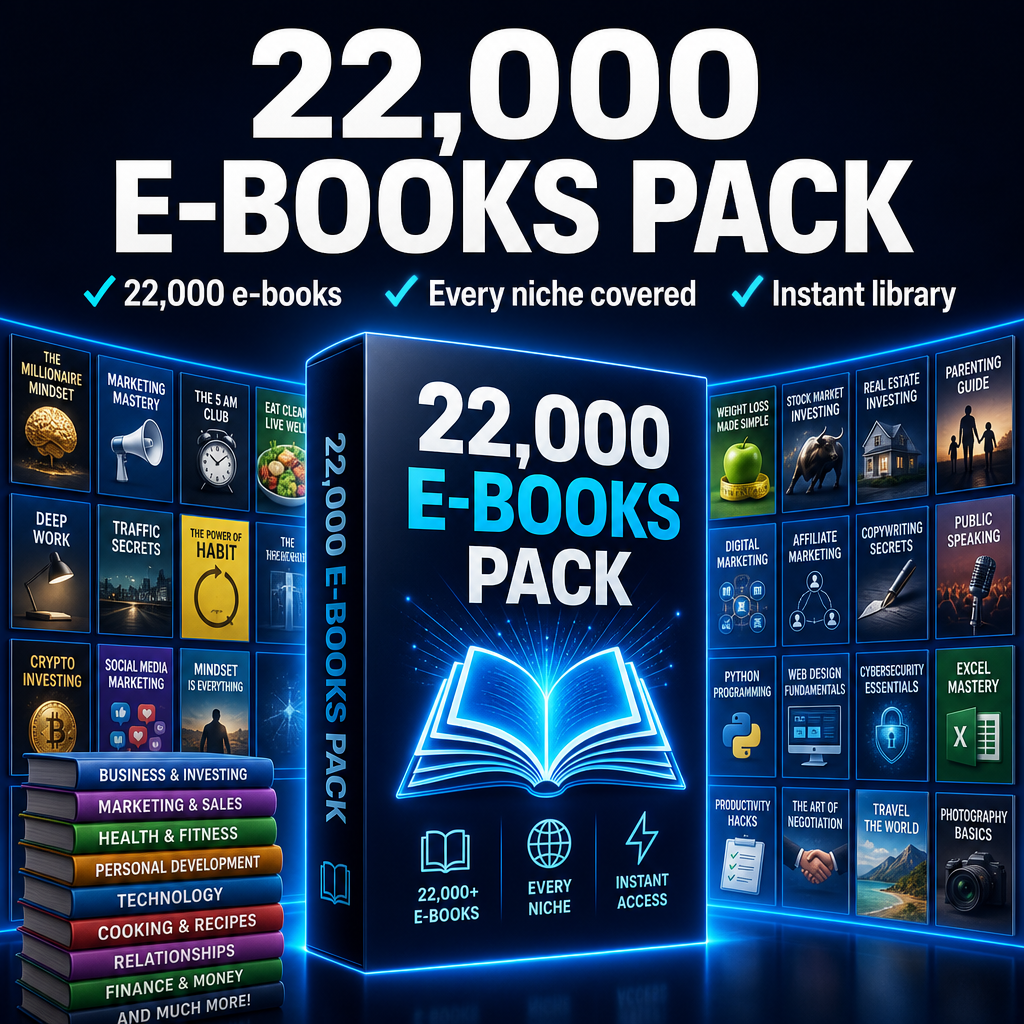 22,000 E-Books Mega Pack
