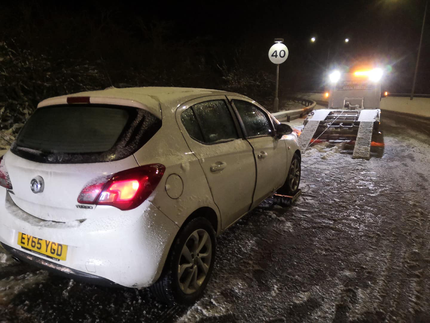 Accident recovery scene handled by SC Recovery