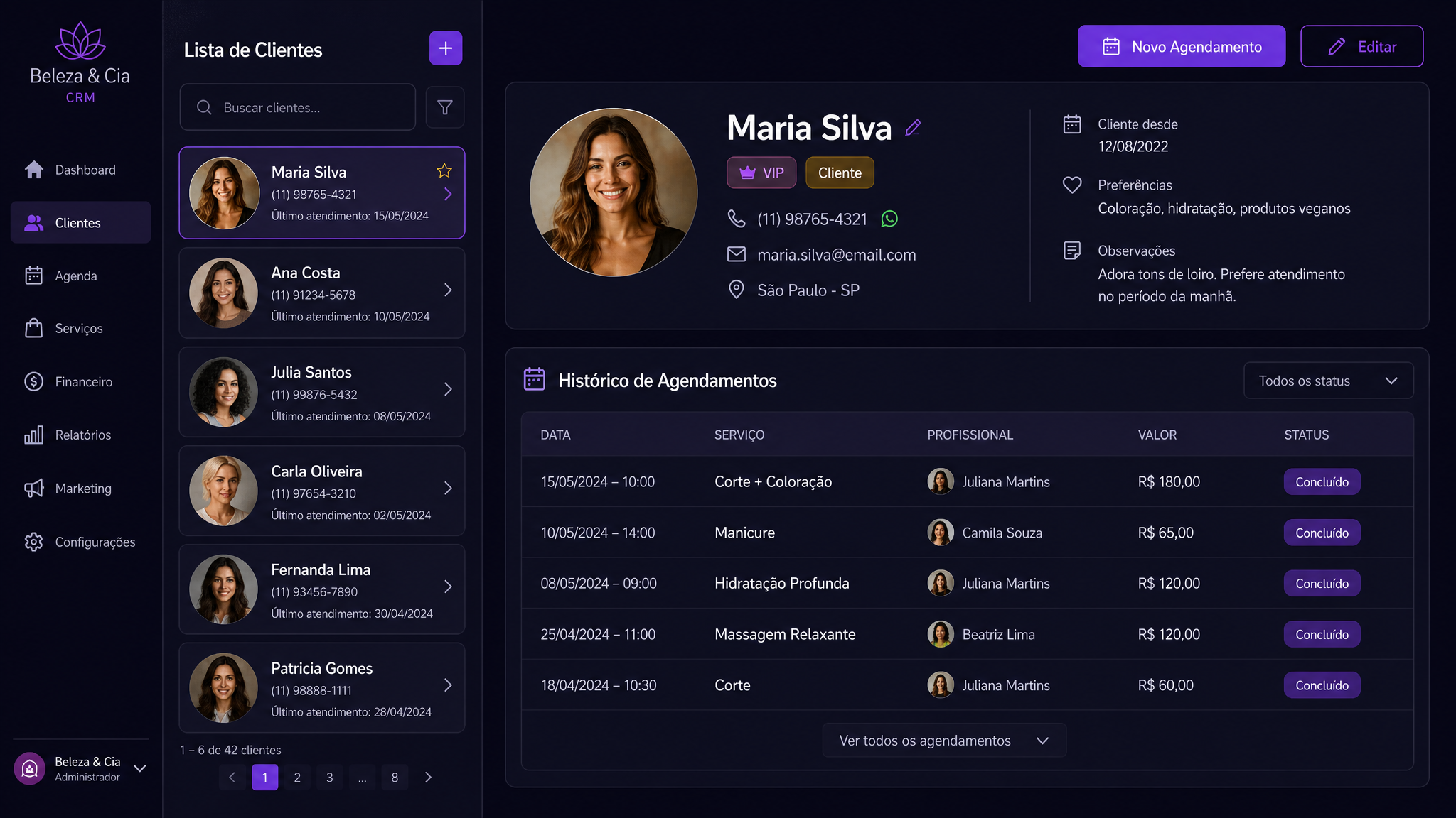 CRM de gestão de clientes