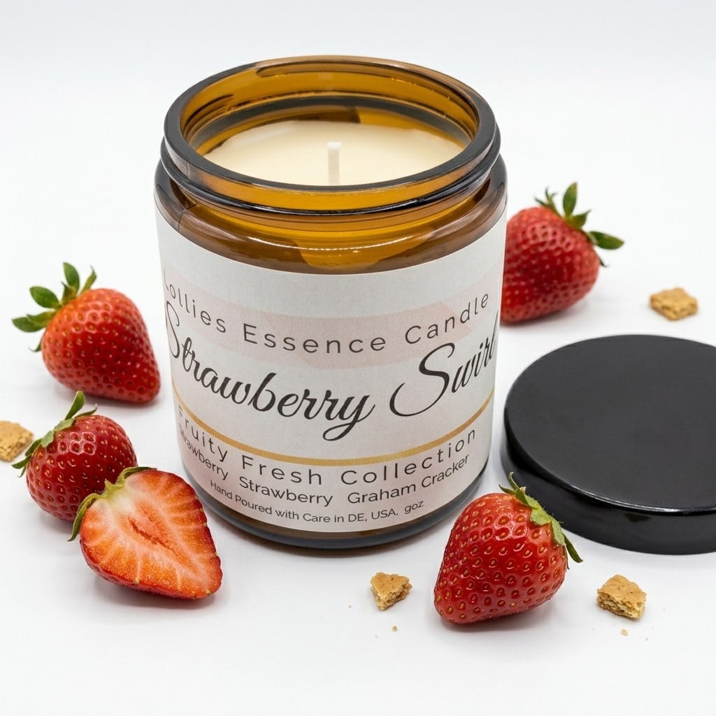 Strawberry Swirl Candle thumbnail 3
