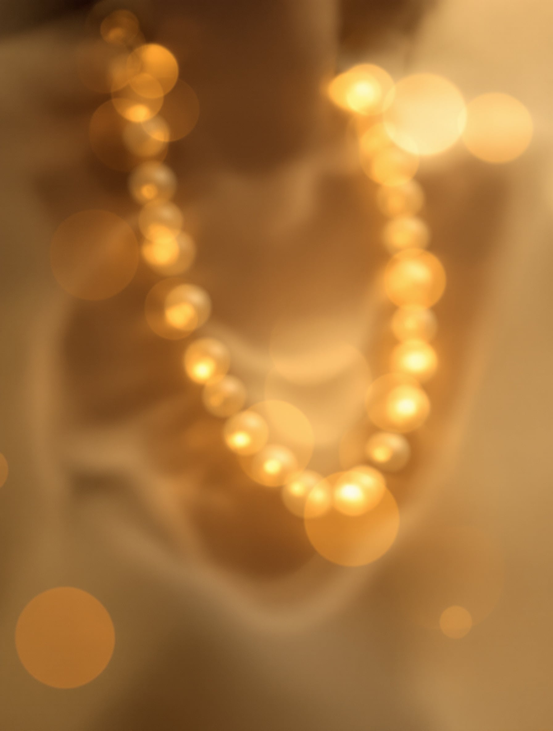 Mystery jewelry silhouette with golden aura glow