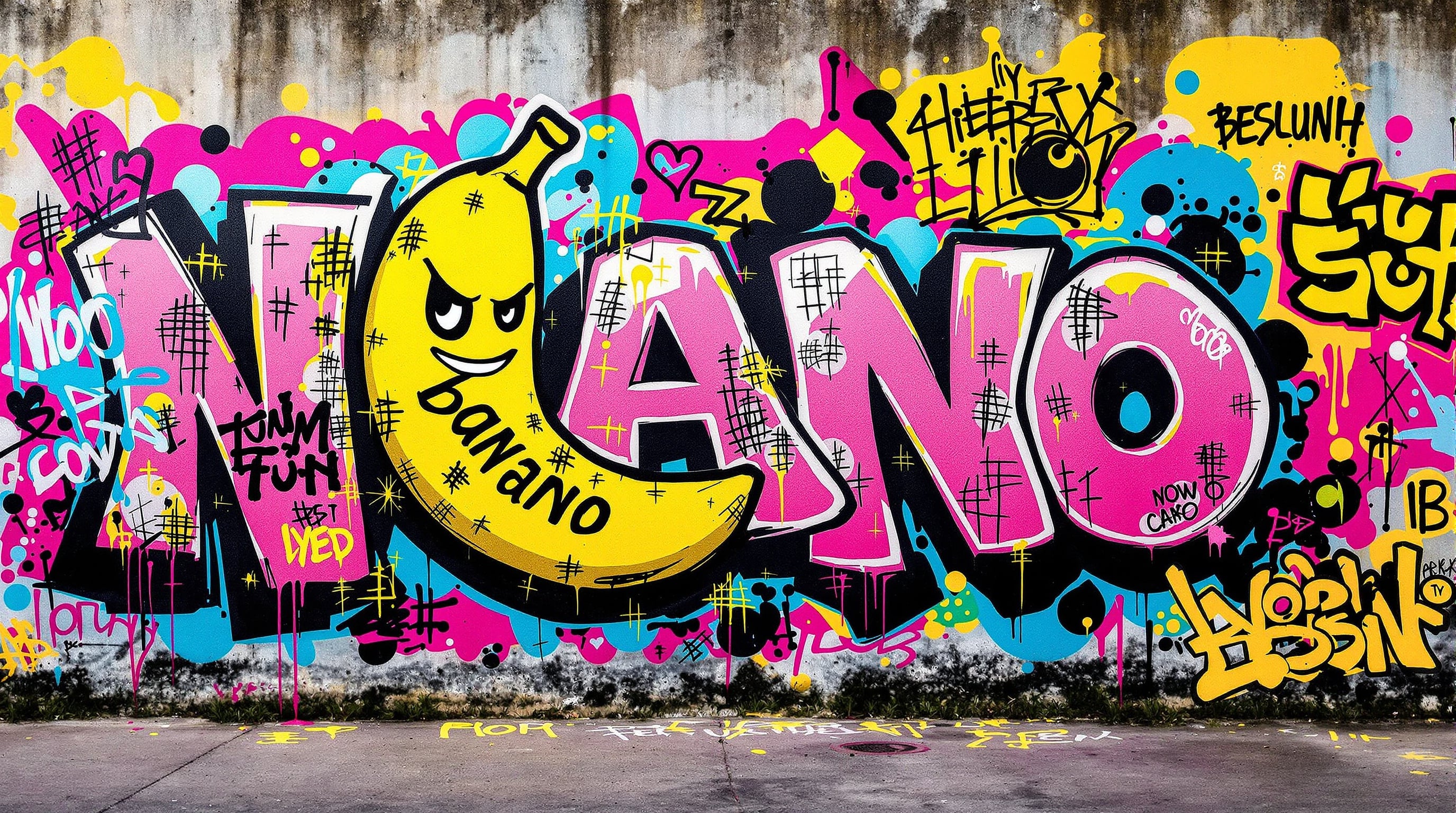 Graffiti background with urban street art