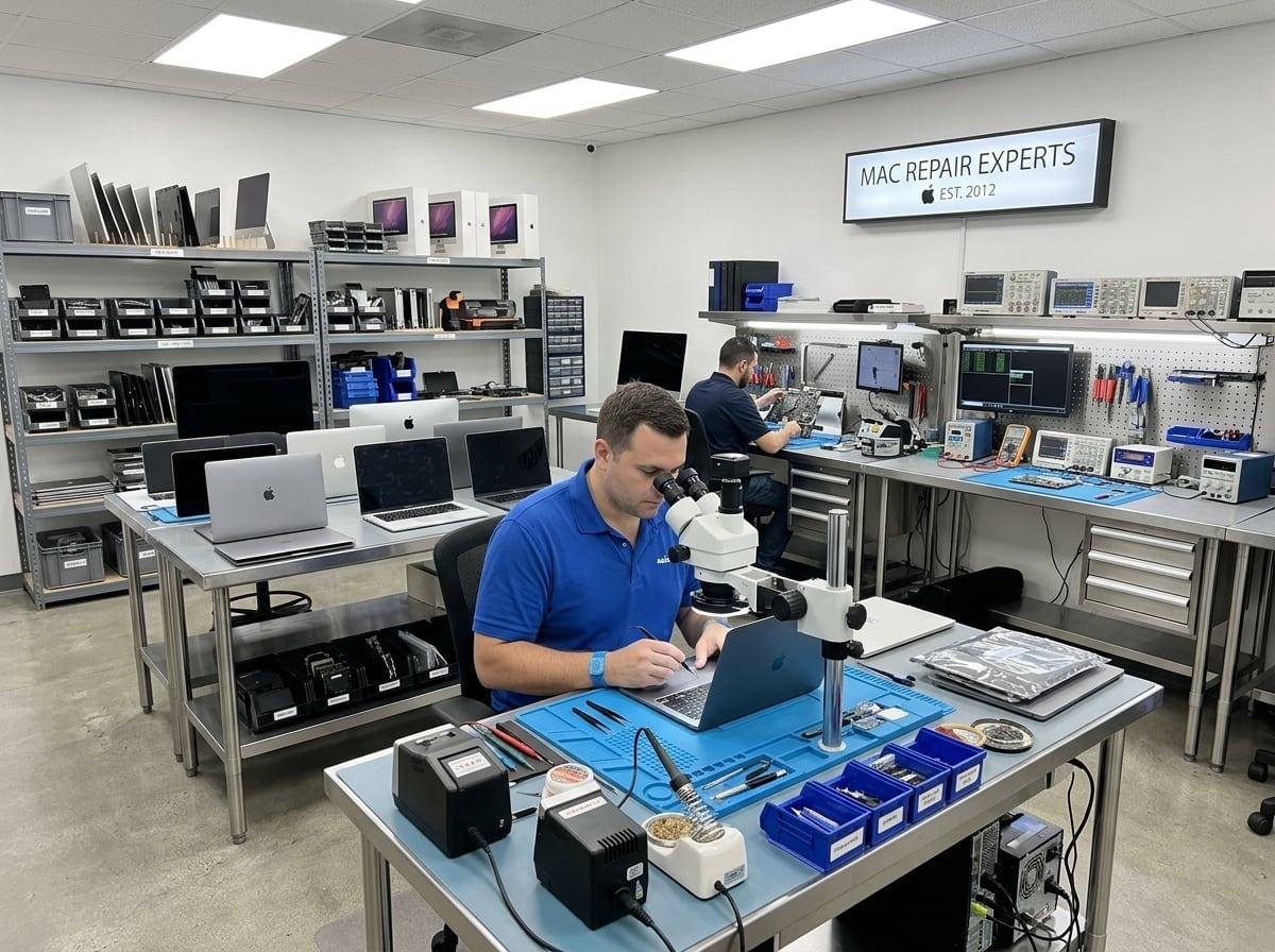 Professional Apple repair workshop at WarriorMac Tampa