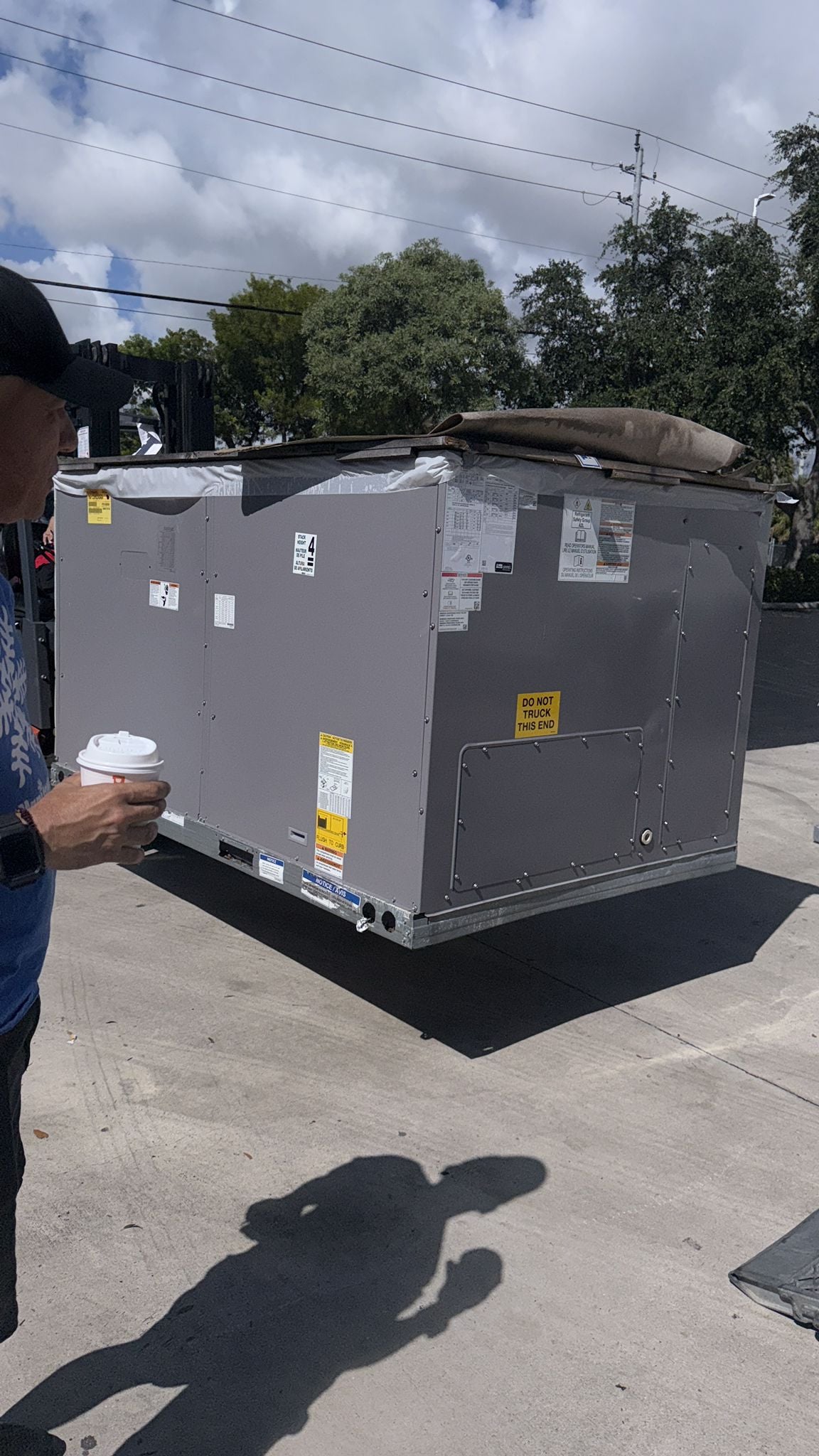 Commercial package unit installation