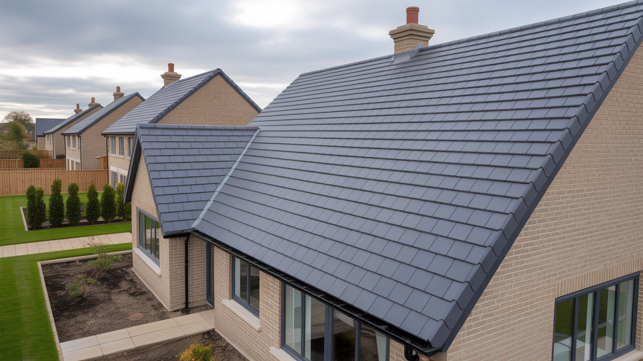 Modern Concrete Tile Roof on New Build, Hull