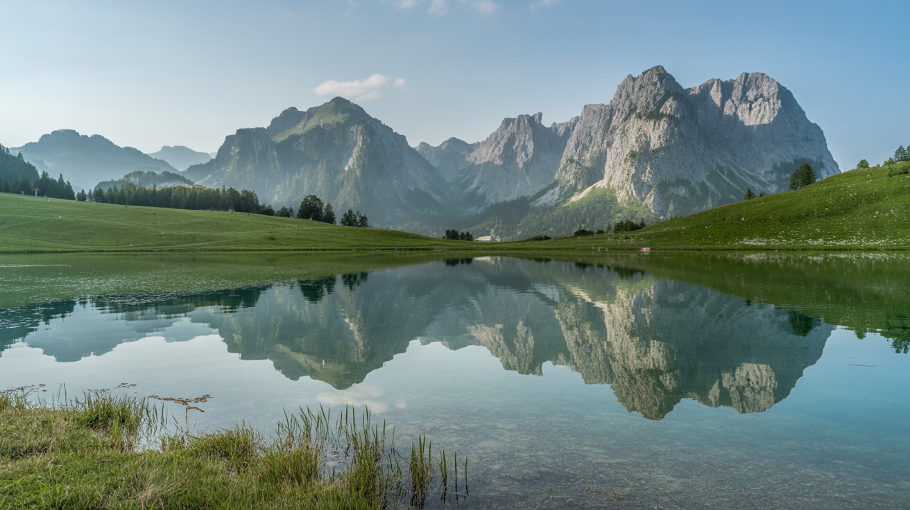 Obersee bei Hopfen am See - Malerischer Bergsee mit beeindruckender Bergkulisse und Alpenpanorama im Allgäu