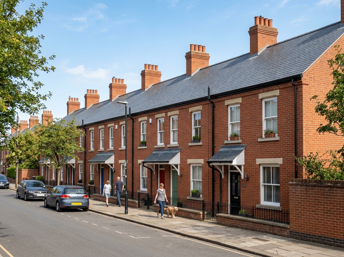 Cleaned Terrace Roofs & New Guttering