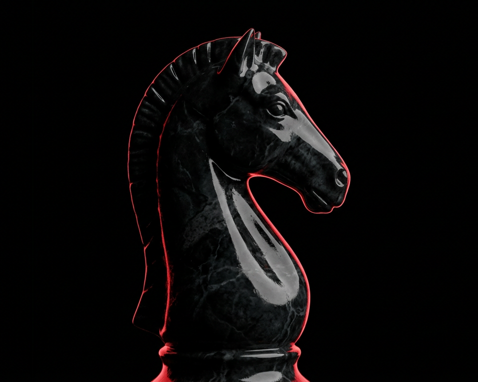 Be Answered, illustrated by a black marble chess piece