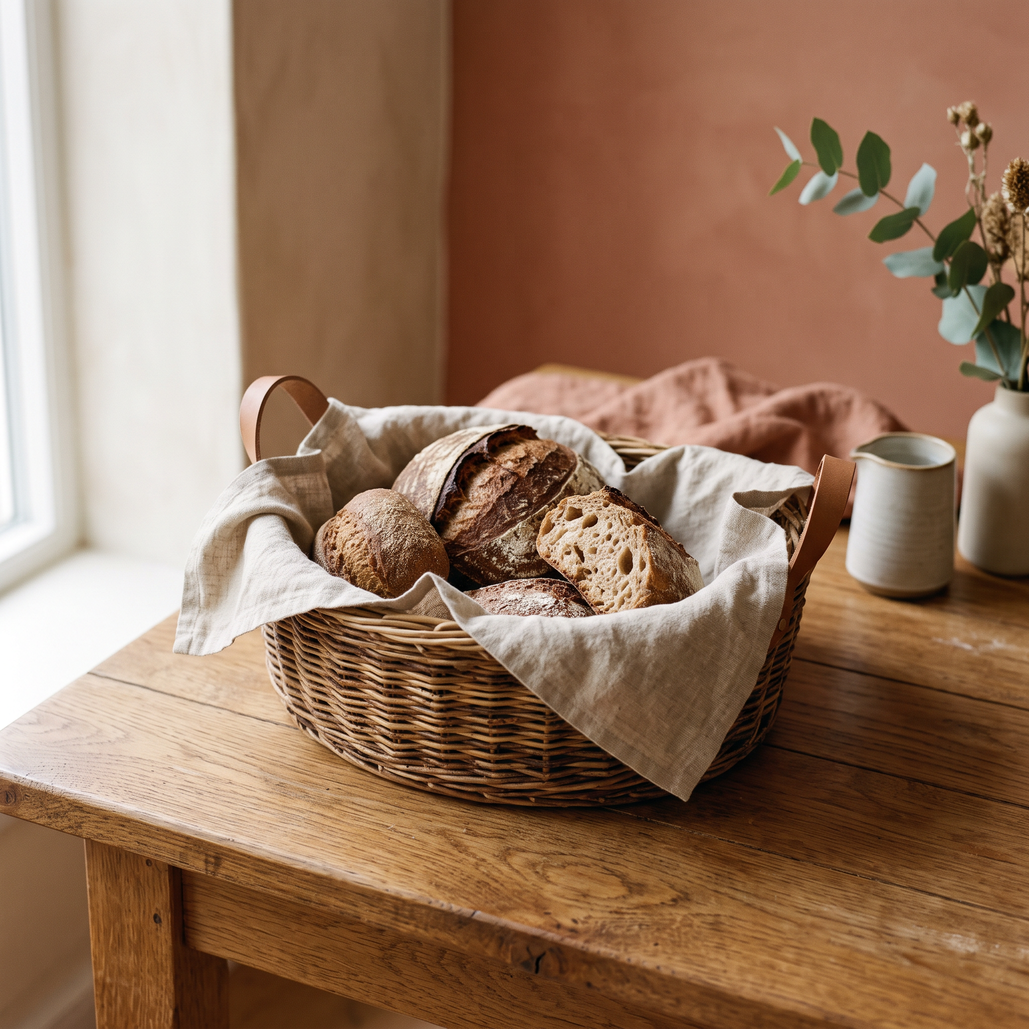 Willow Rattan Bread Basket