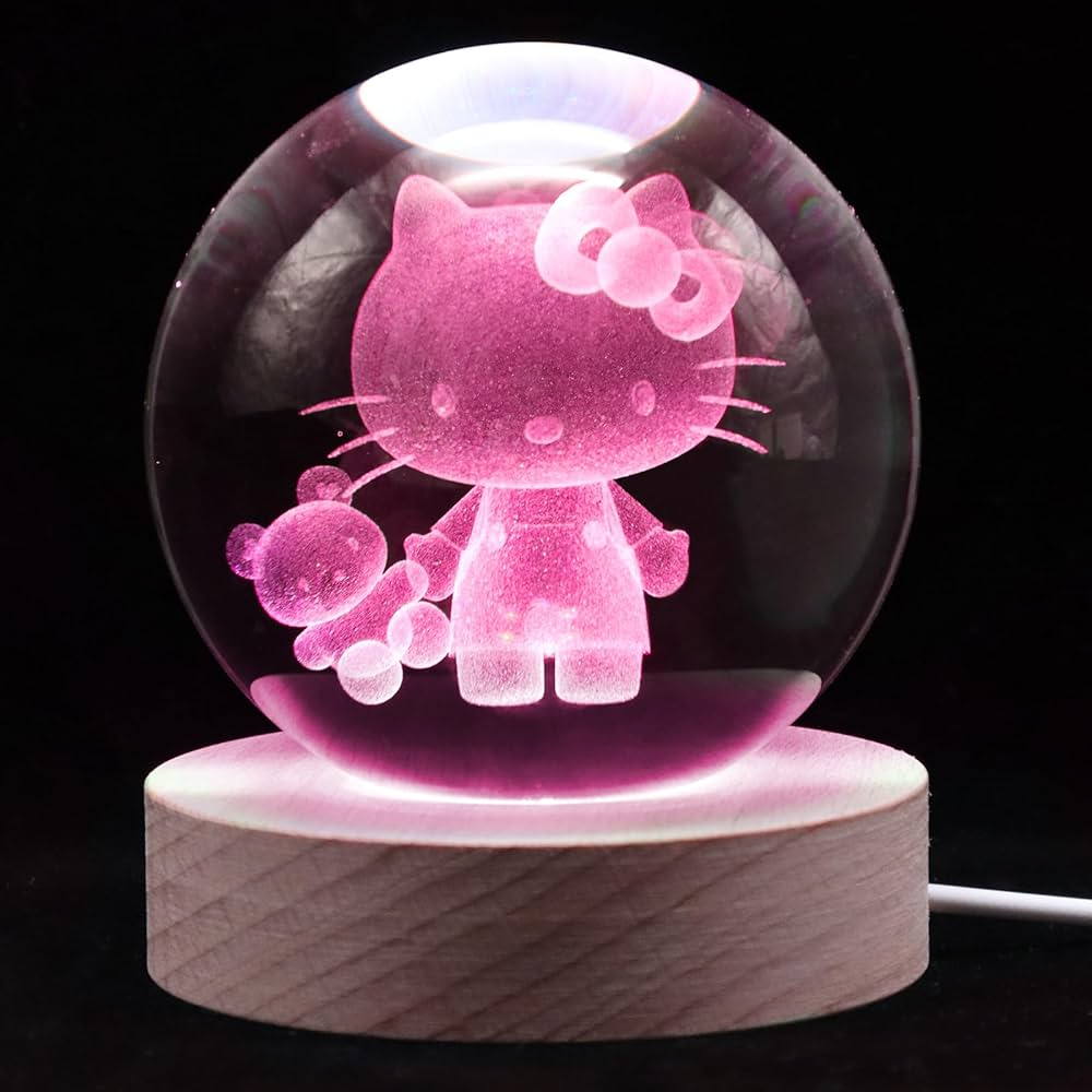 Crystal Ball Night Light - Hello Kitty Edition