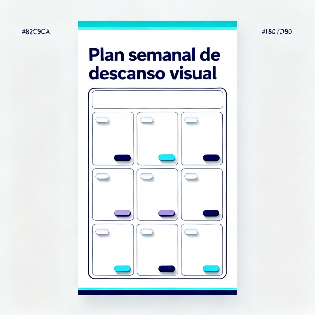 Miniatura del plan semanal de descanso visual descargable.
