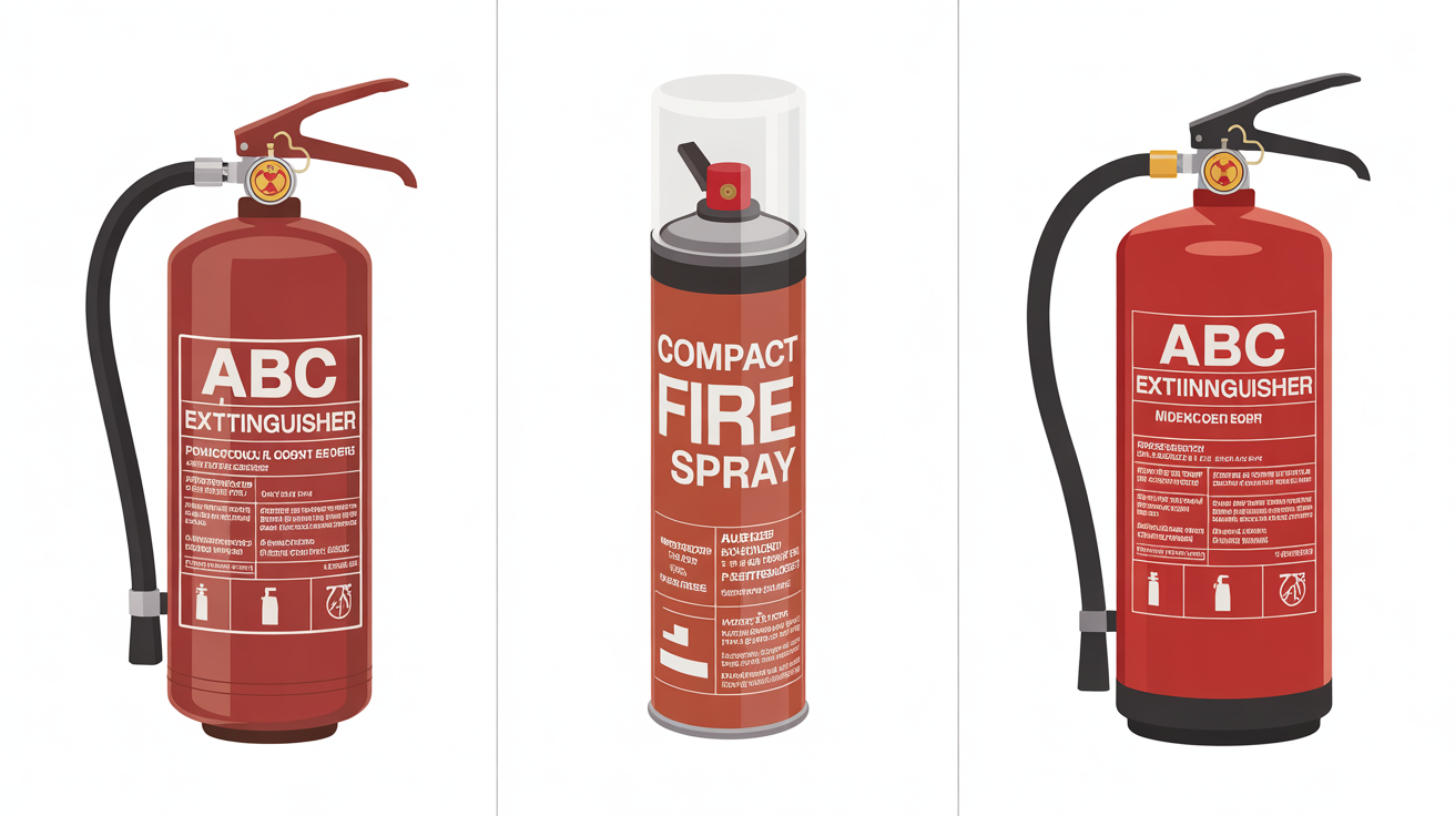 Side-by-side comparison of fire extinguisher types