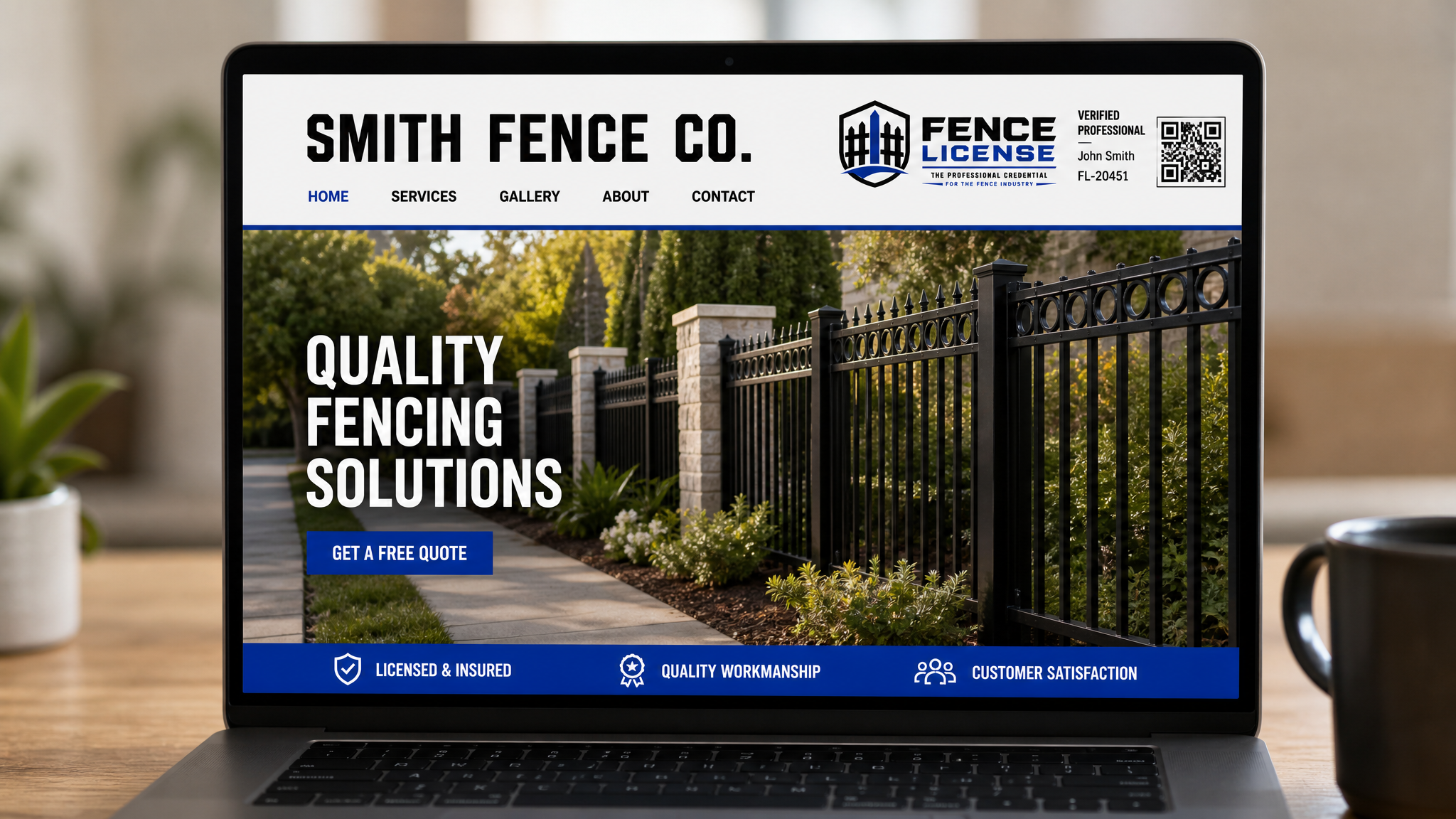 Fence License badge used on Your Website