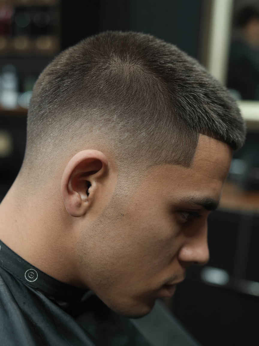 Moderner Herren-Haarschnitt Fade-Cut Frankfurt Sachsenhausen