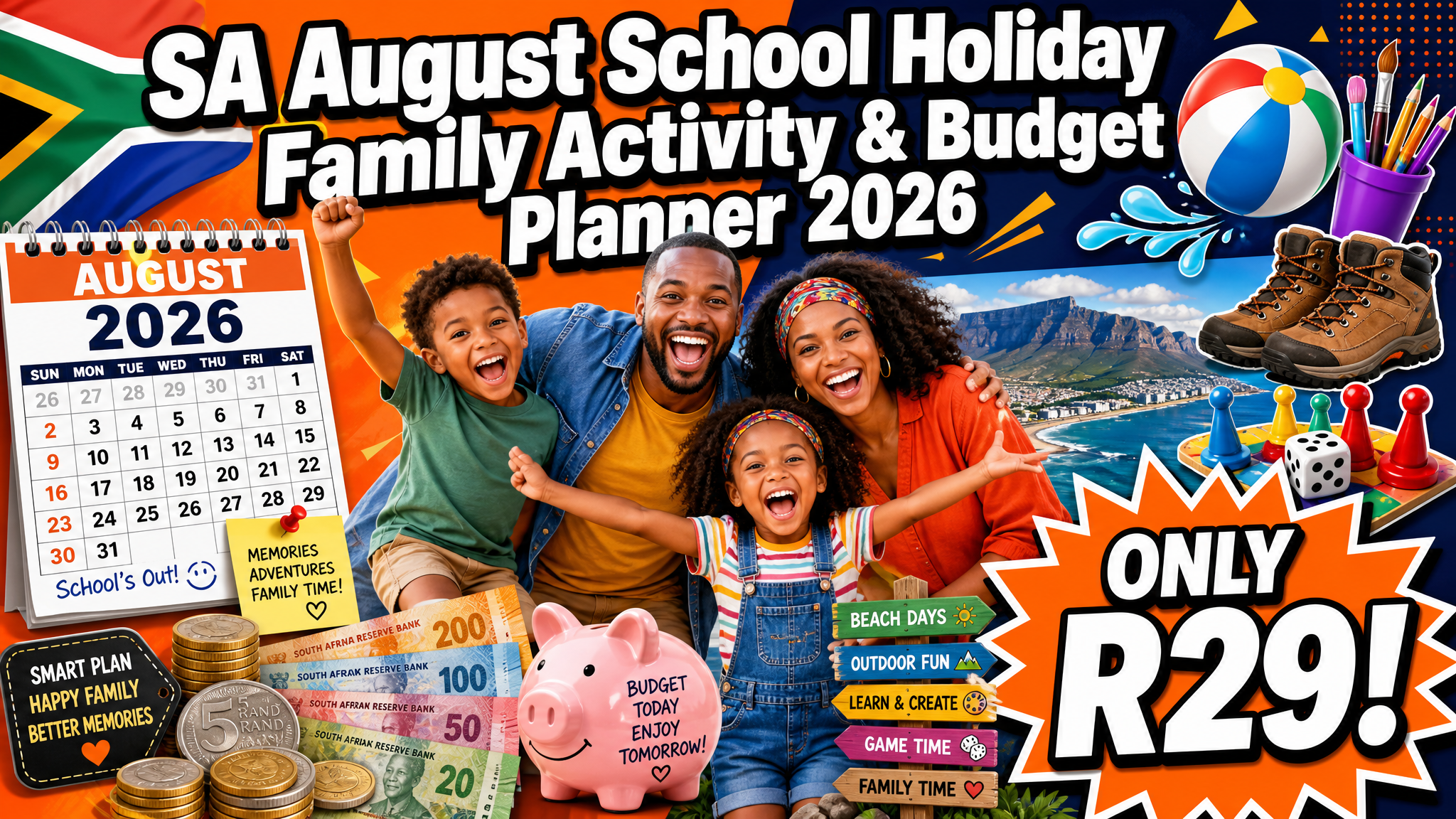 SA August School Holiday Family Activity & Budget Planner 2026