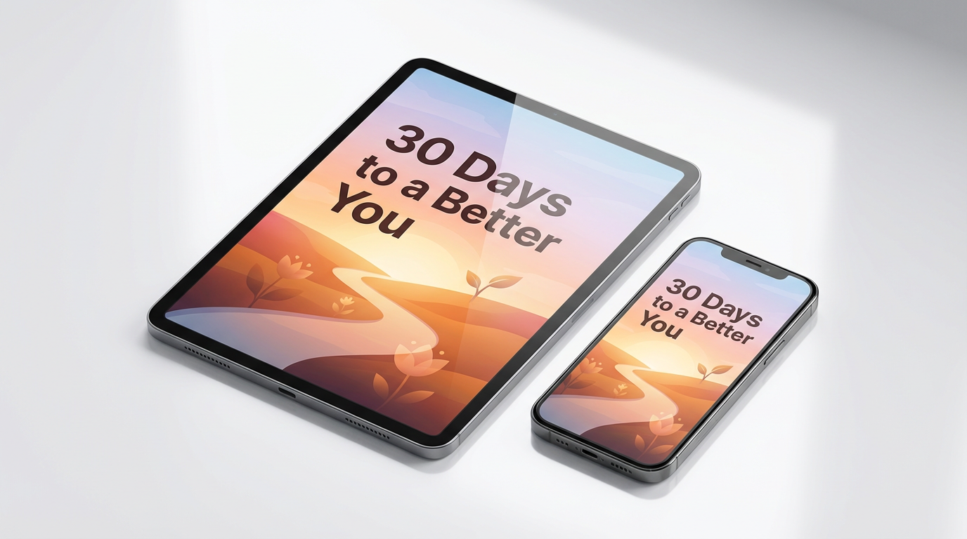30 Days to a Better You ebook mockup on devices