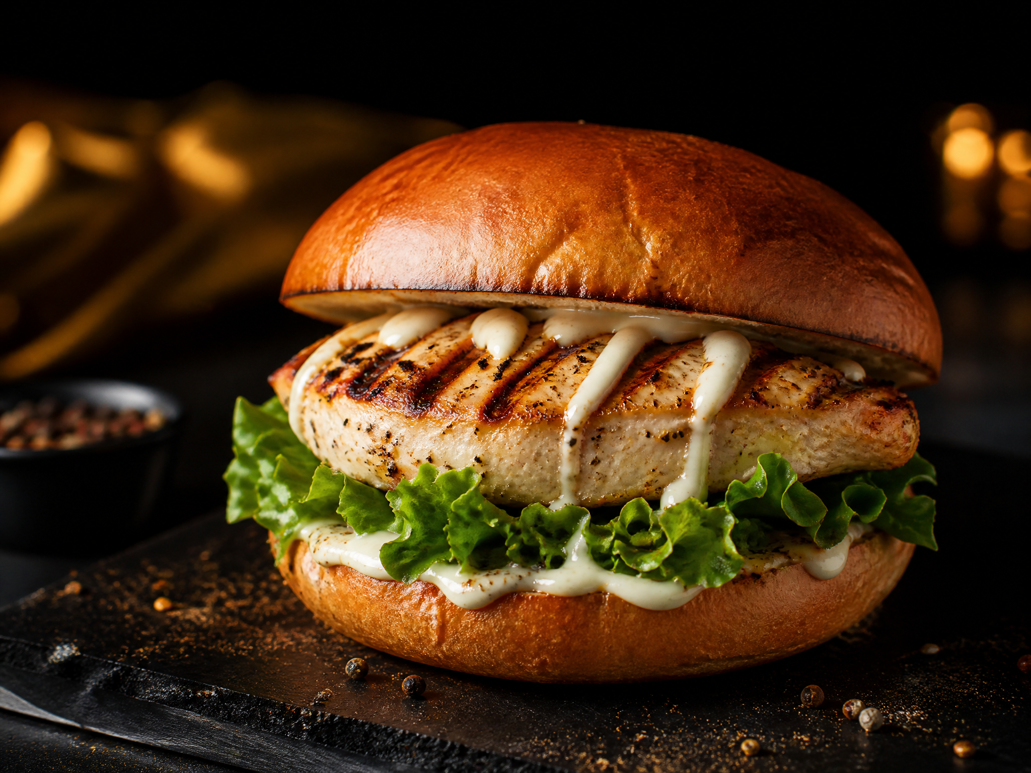Hot Rock Chicken Burger
