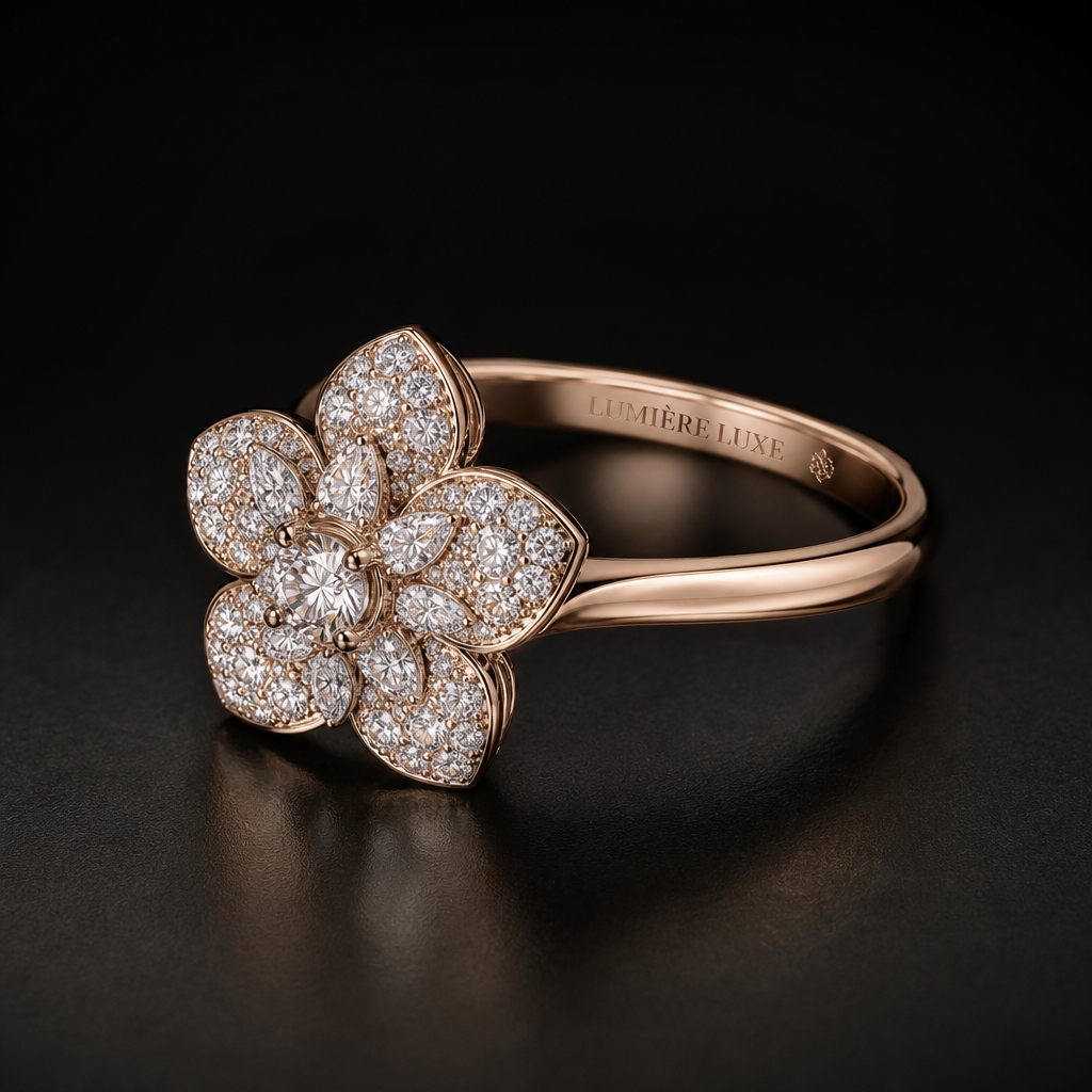 Pavé Blossom Ring