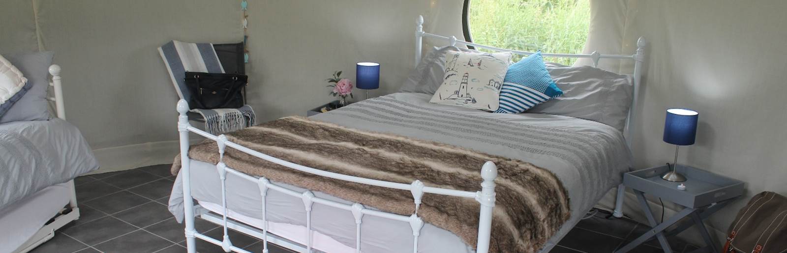 5m Yurts interior at Woodyhyde Glamping