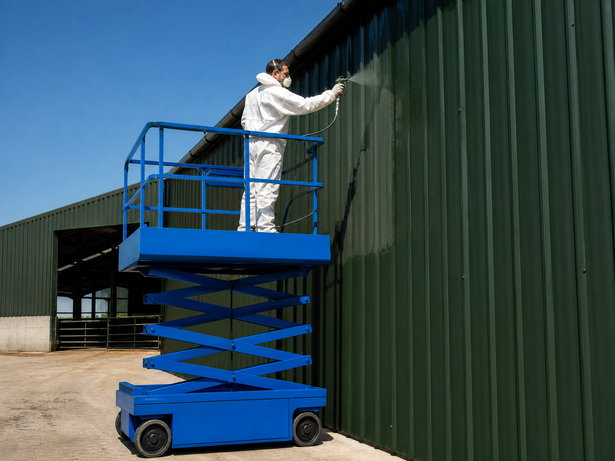 Spray application on cladding