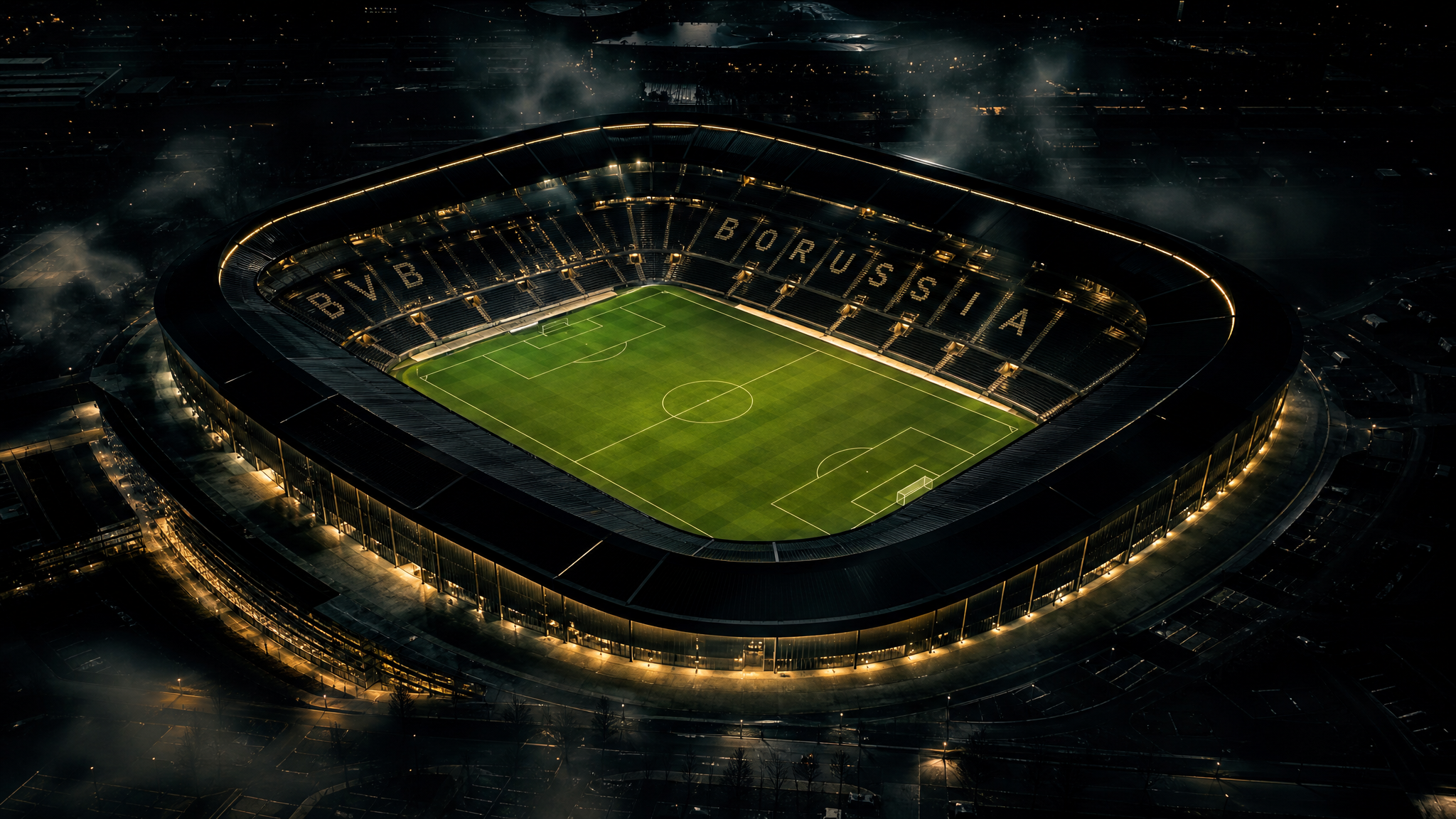 Football stadium at night