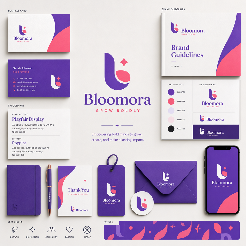 Brand identity design sample