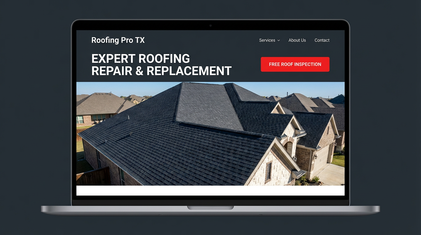 Live preview of Roofing Pro TX demo website — Roofing example