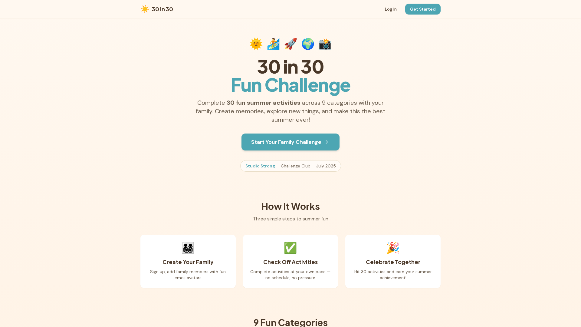 30 in 30 Fun Challenge challenge imagery