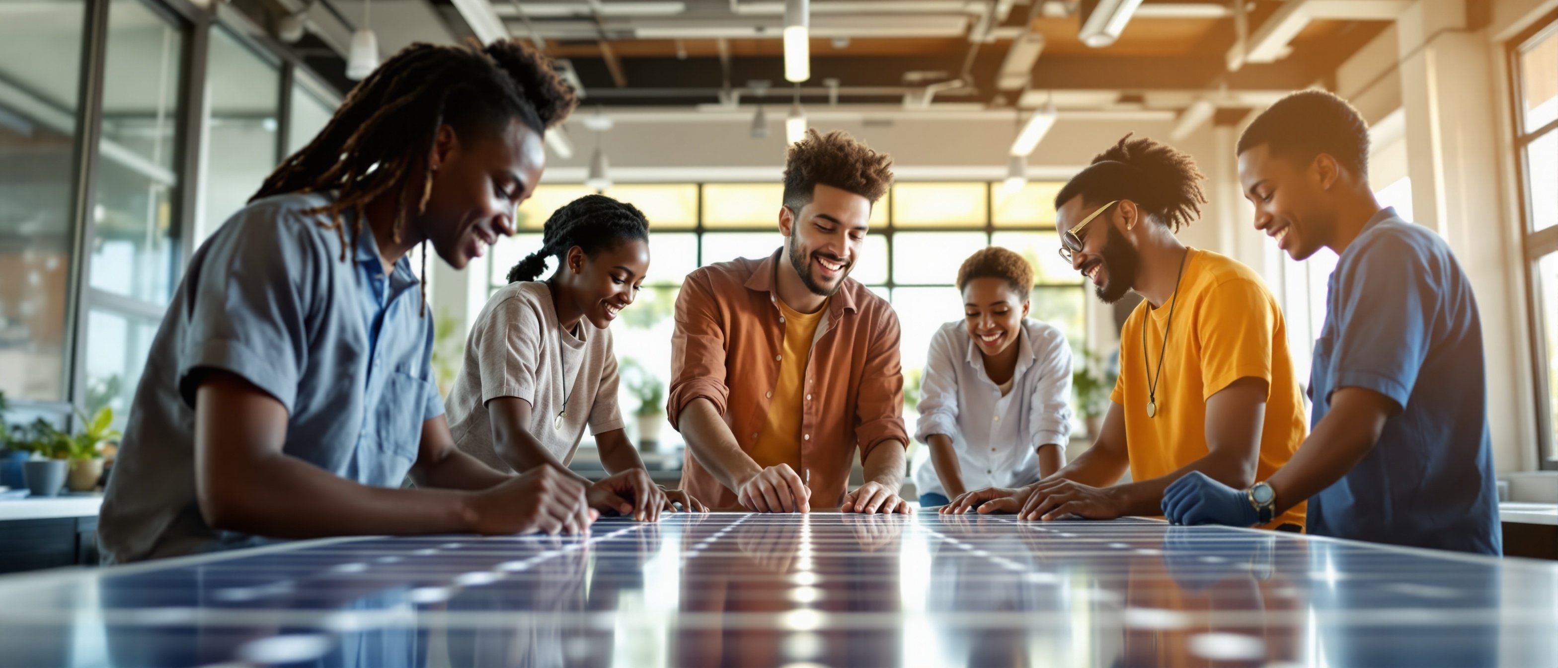 Youth working on solar innovation