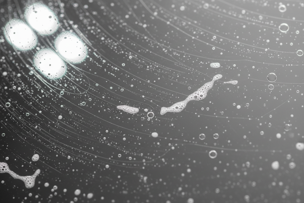 Macro swirl marks and scratches from car wash