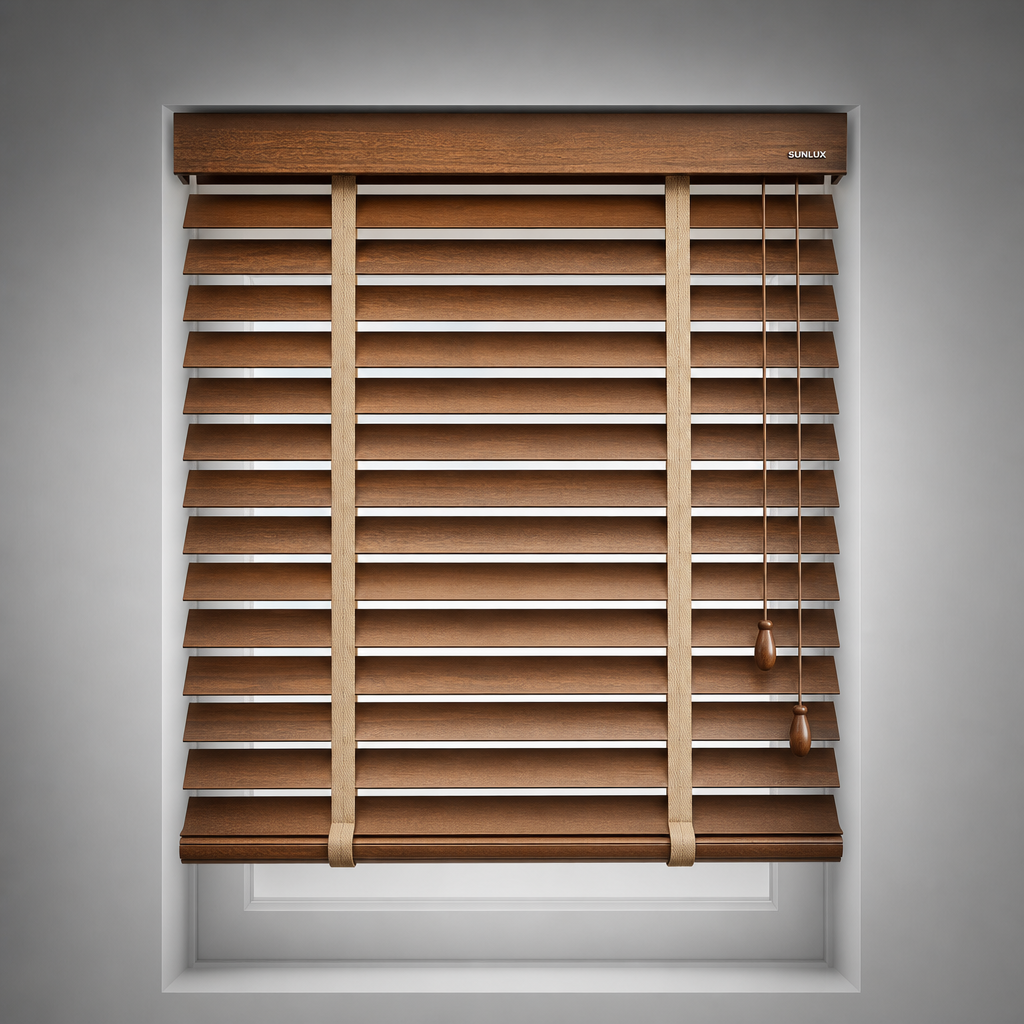 Venetian Blinds — Sunlux® Wood Venetian Blind 50 mm by Blind Solutions®