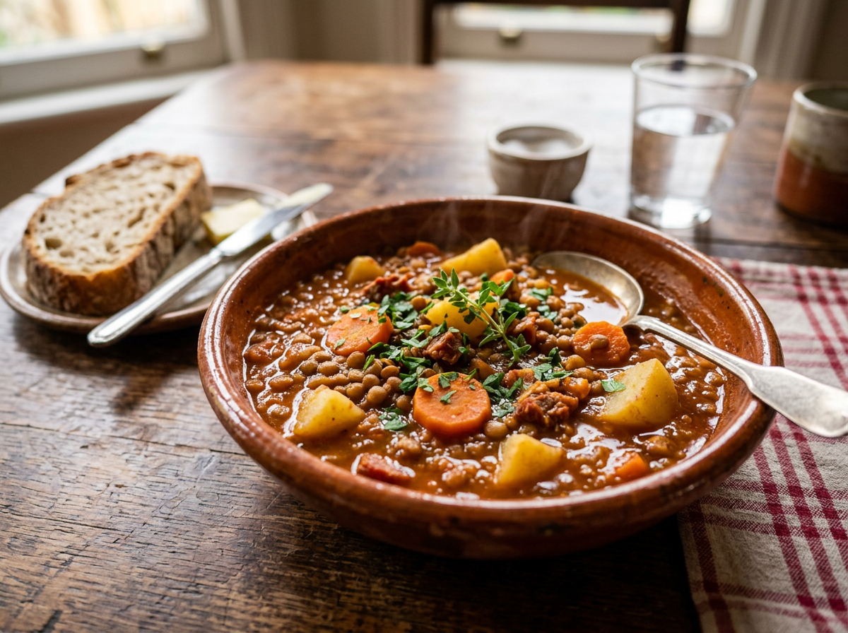 Argentine Lentil Stew (Guiso de Lentejas)