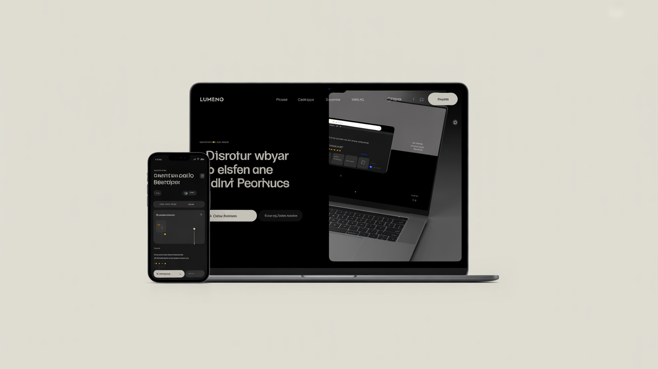 Lumeno — AI-powered productivity for solo founders website mockup
