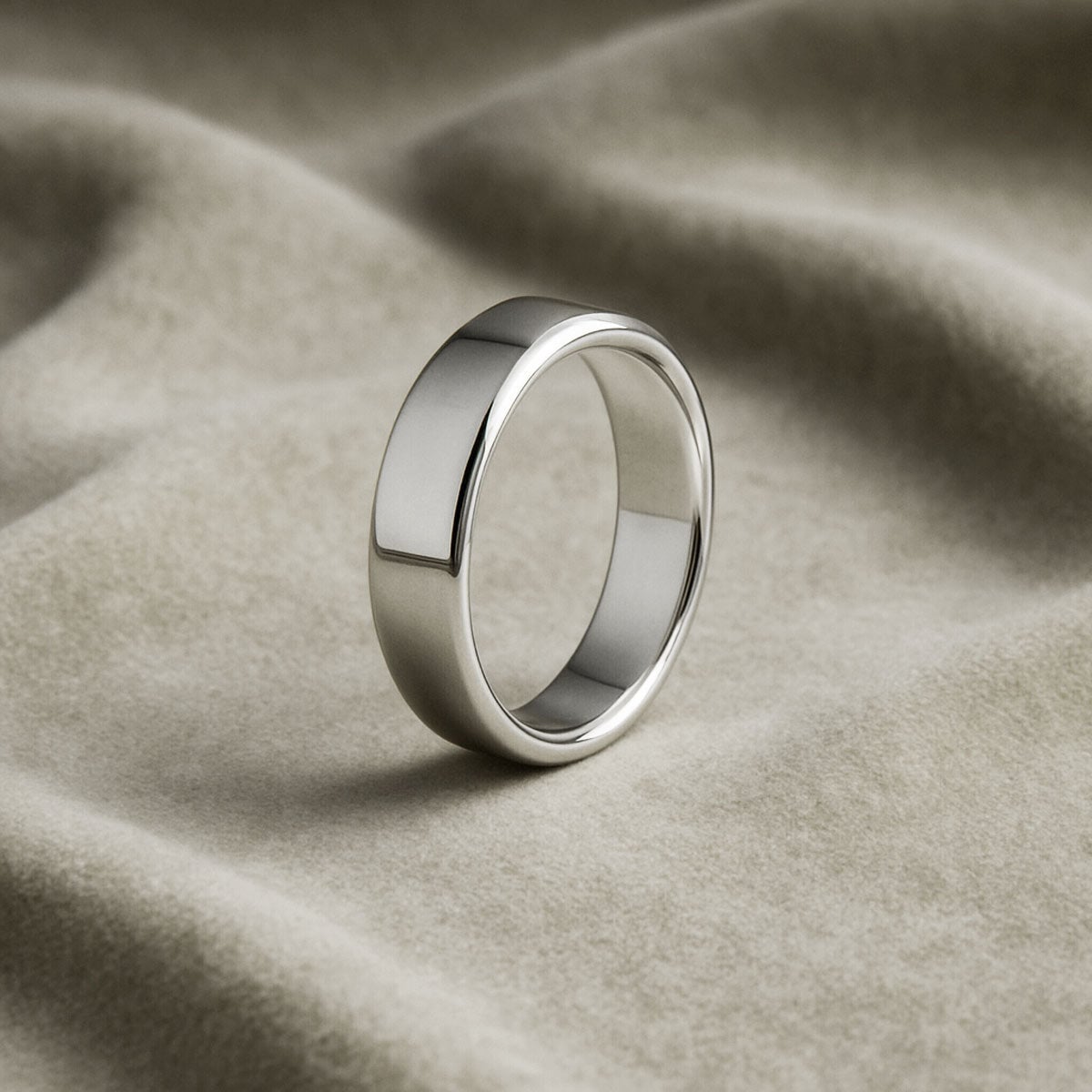 Silver ring material showing its distinctive appearance and finish