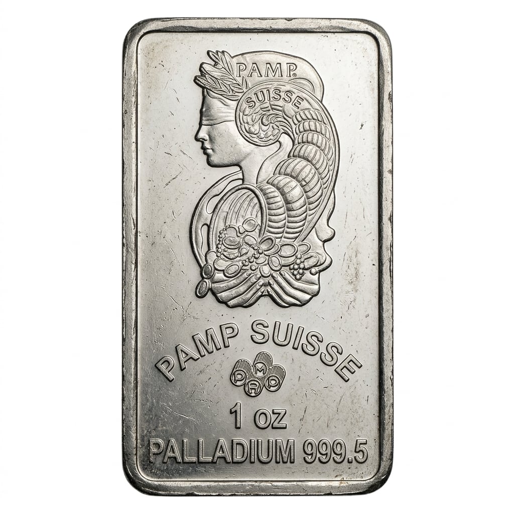 PAMP 1 oz Fortuna Palladium Bar Circulated – 1 oz Palladium Bar