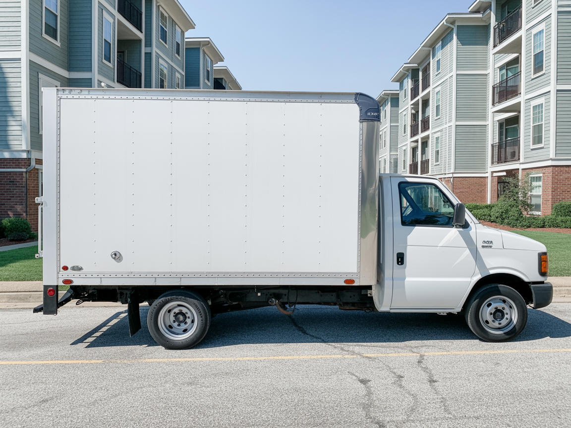 Atlanta Turnovers service truck at a suburban Atlanta apartment complex