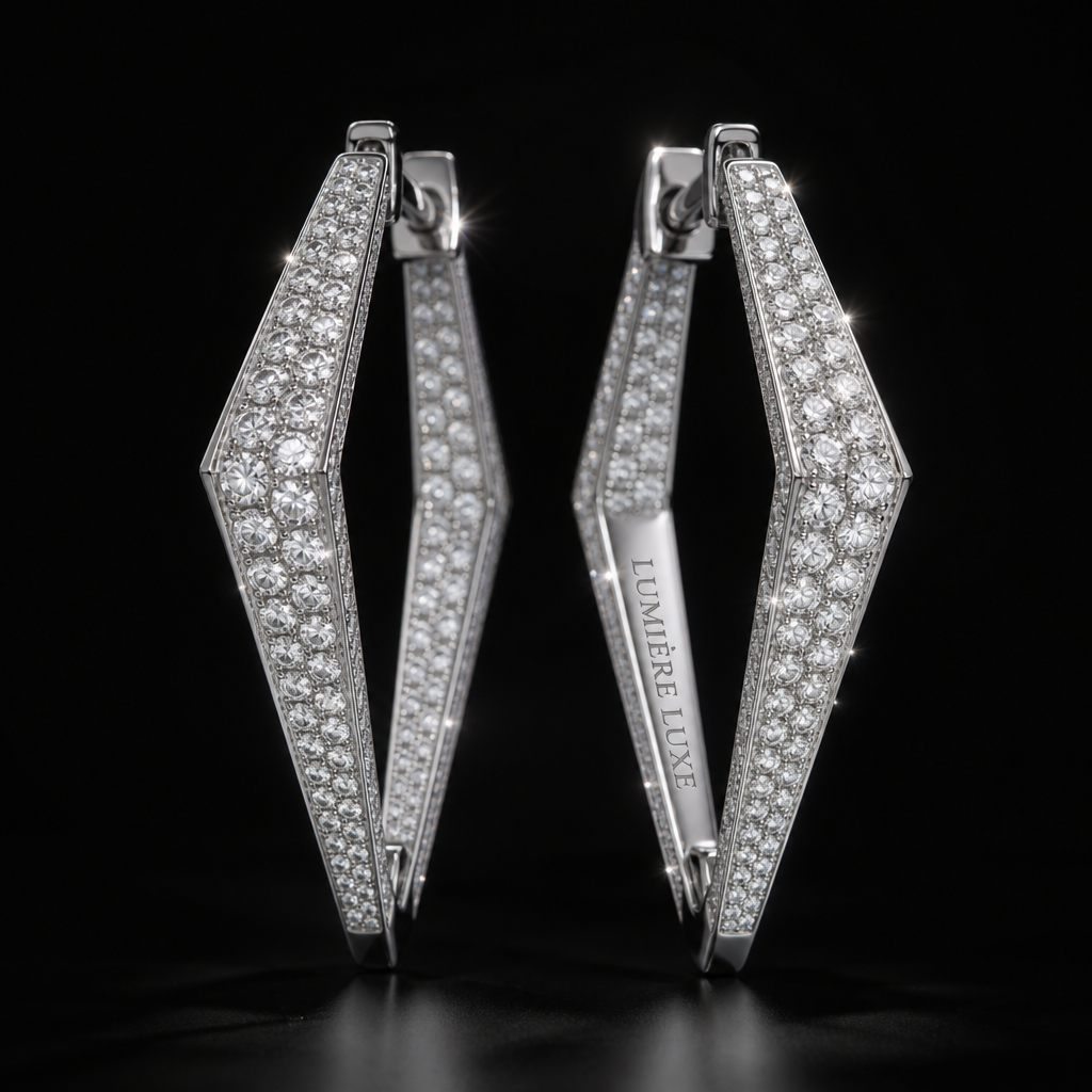 Cascade Diamond Hoops