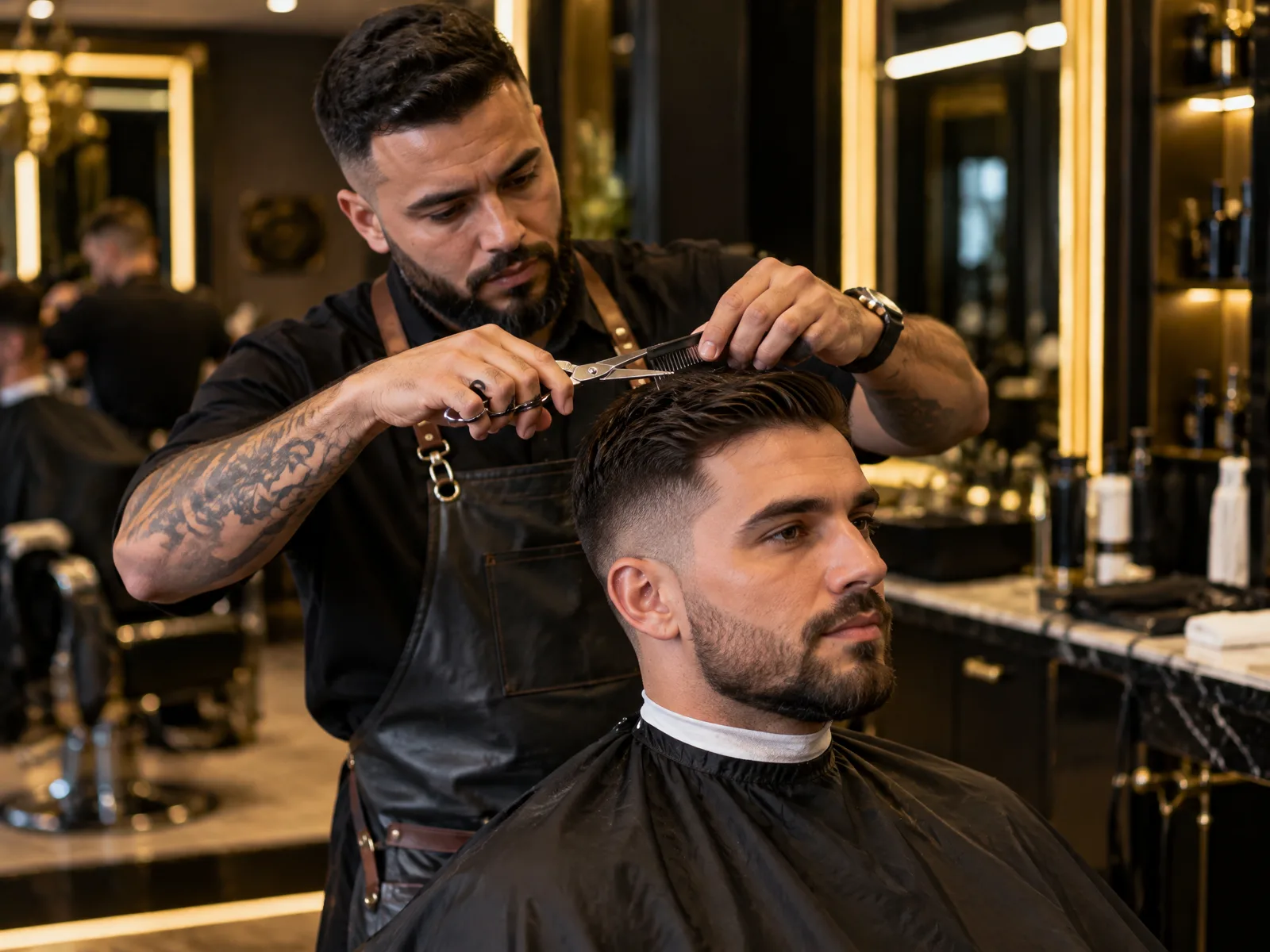 Barbearia profissional em Sorocaba com corte masculino degradê