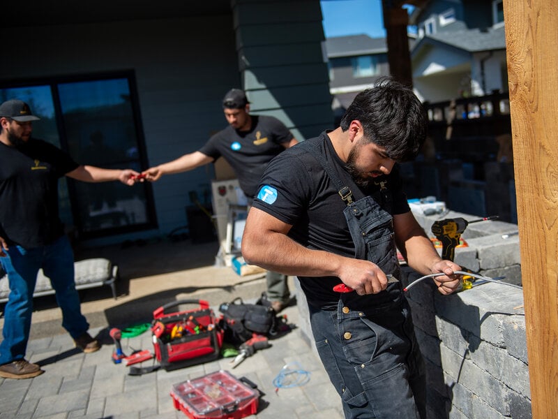 Diverse group of young people in work training environment