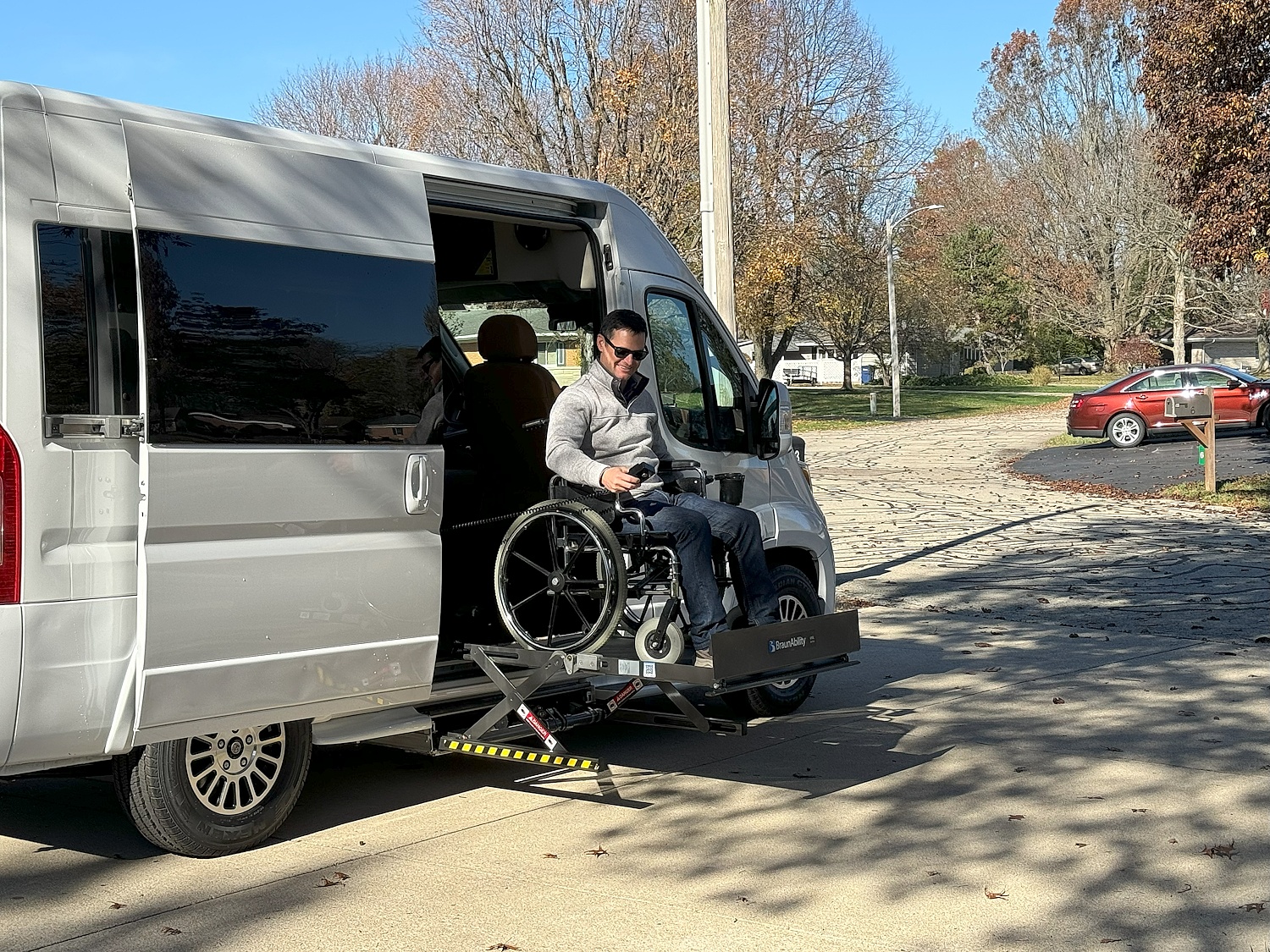 Modern wheelchair accessible minivan exterior