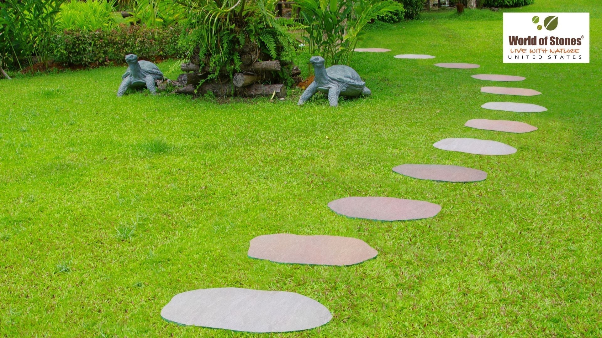 Garden pathway with stepping stones