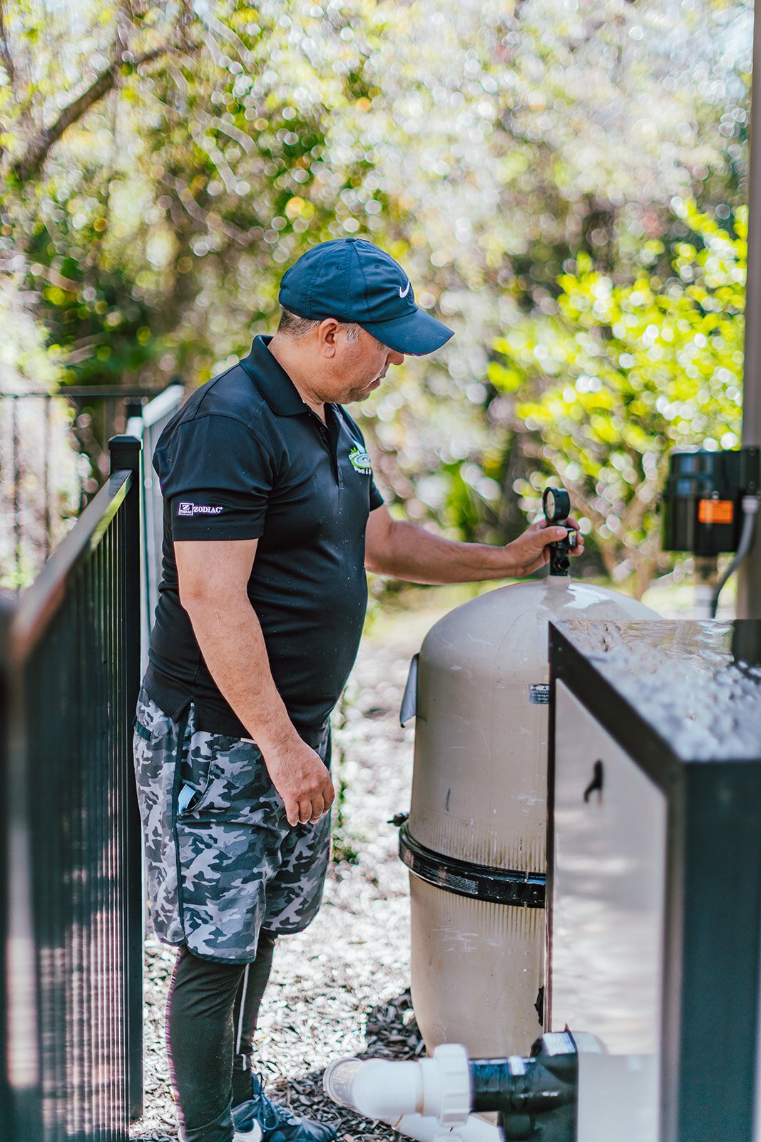 Pool service and maintenance work